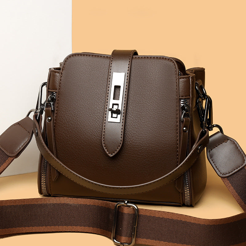 Women's Summer Fashion Soft Leather Large Capacity Crossbody Bags
