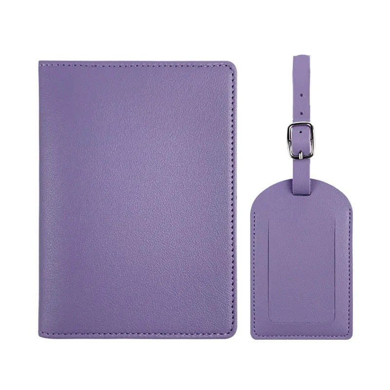 Leather Boarding Passport Baggage Tag Set Id Package