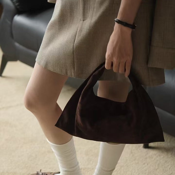 Women's Design Vintage Frosted Cashmere Triangle High Sense Large Handbags