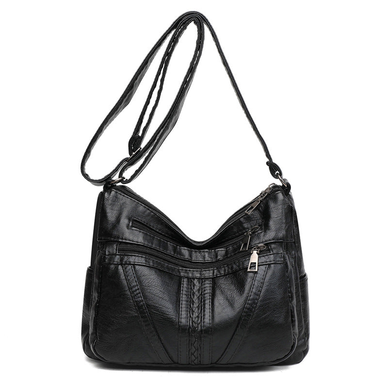Women's Large Capacity Korean Style Simple Embroidery Shoulder Bags