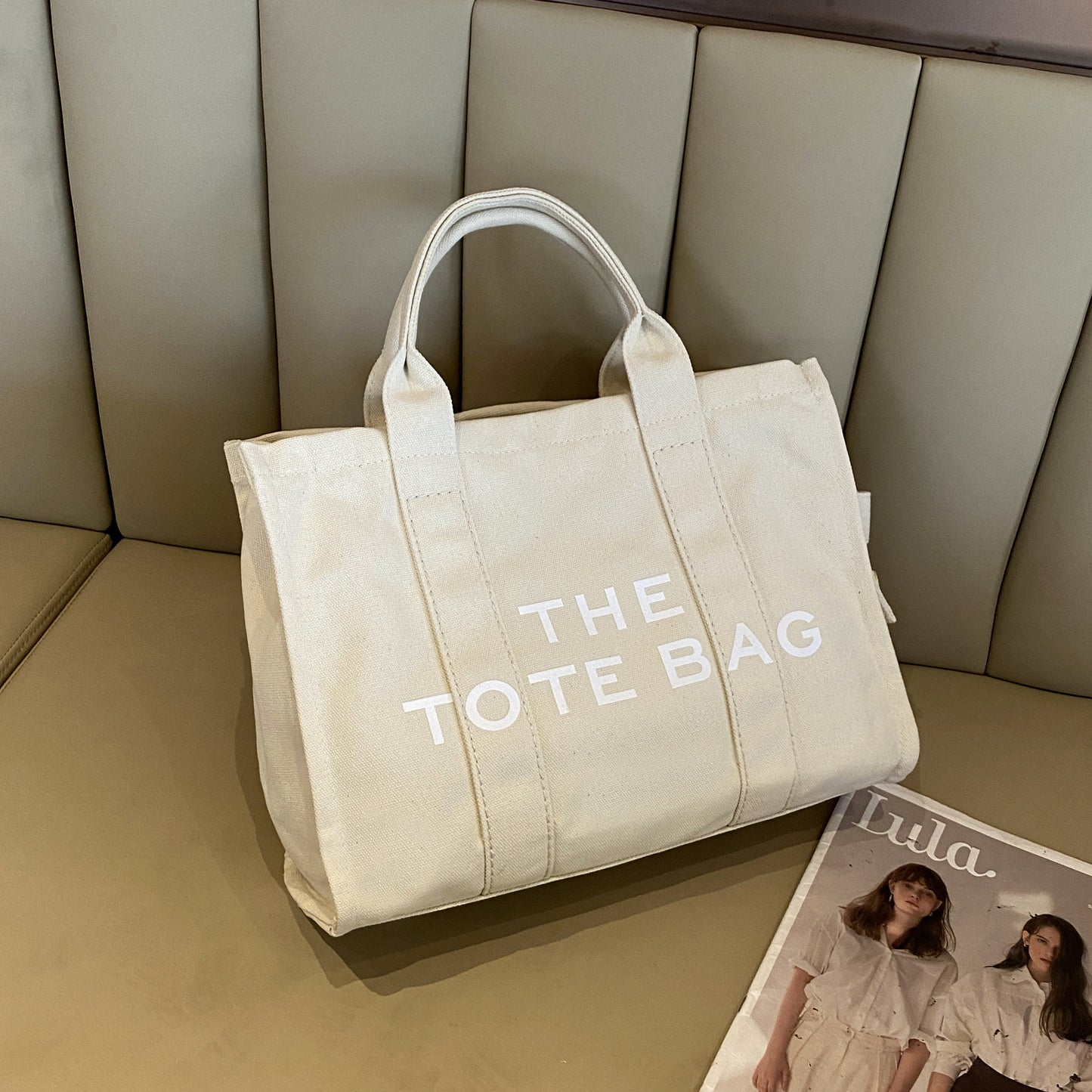 High-grade Retro Alphabet Korean Style Niche Tote Bags