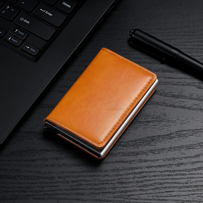 Women's & Men's & Metal Automatic Pop-up Cassette Refined Card Holder
