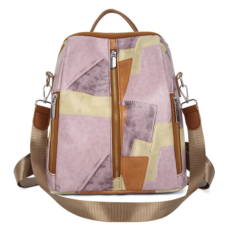 Women's Stitched Cowhide Vintage Summer High Sense Backpacks