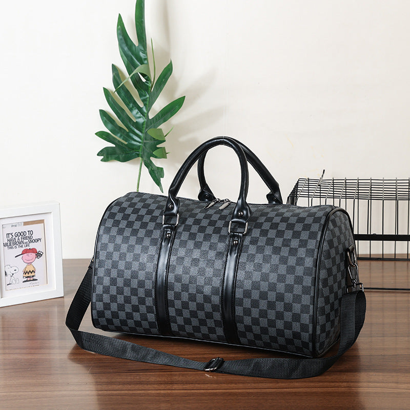 Autumn Short-distance Plaid Fashion Large Capacity Travel Bags