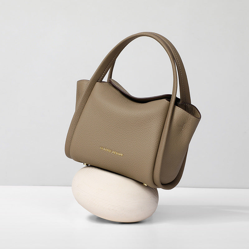 Women's Genuine Leather Vegetable Basket Light Luxury Crossbody Bags