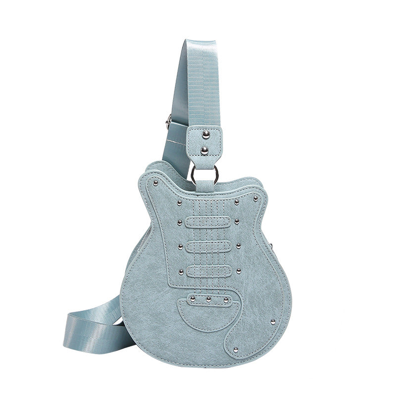 Women's Guitar Shape Handmade Personality Creative Female Shoulder Bags