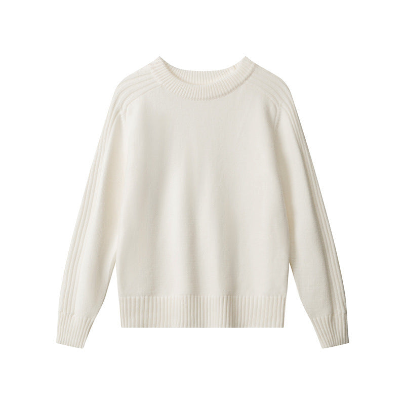 Women's Solid Color Simple Style Crew Neck Sweaters