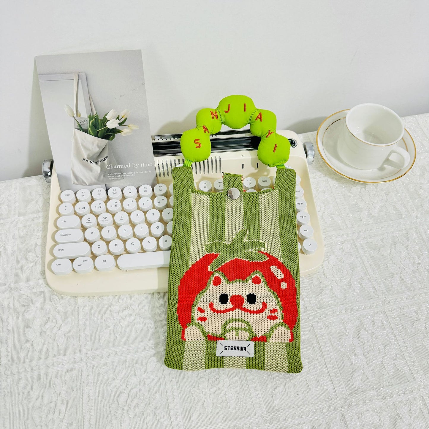 Creative Cute Cartoon Cat Knitted Mini Crossbody Bags