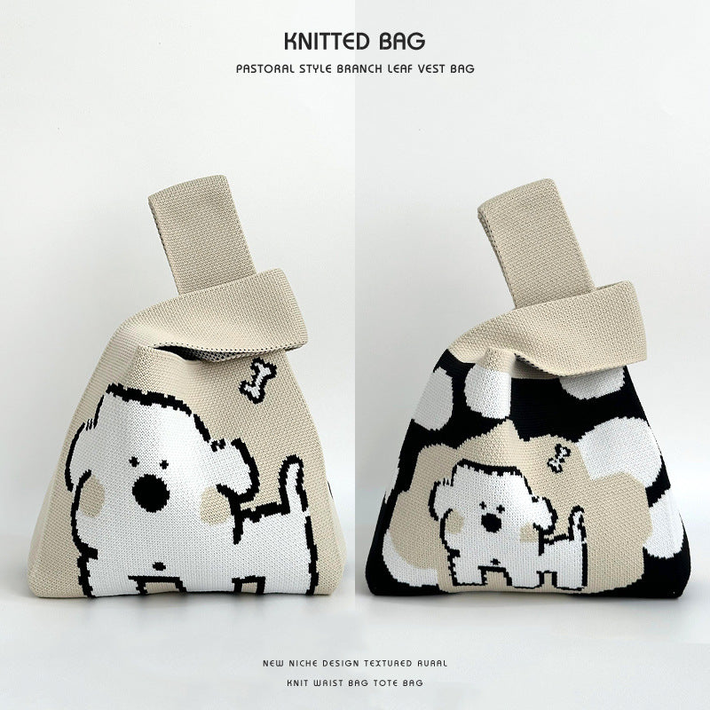 Women's Summer High-grade Large Capacity Knitted Portable Bags