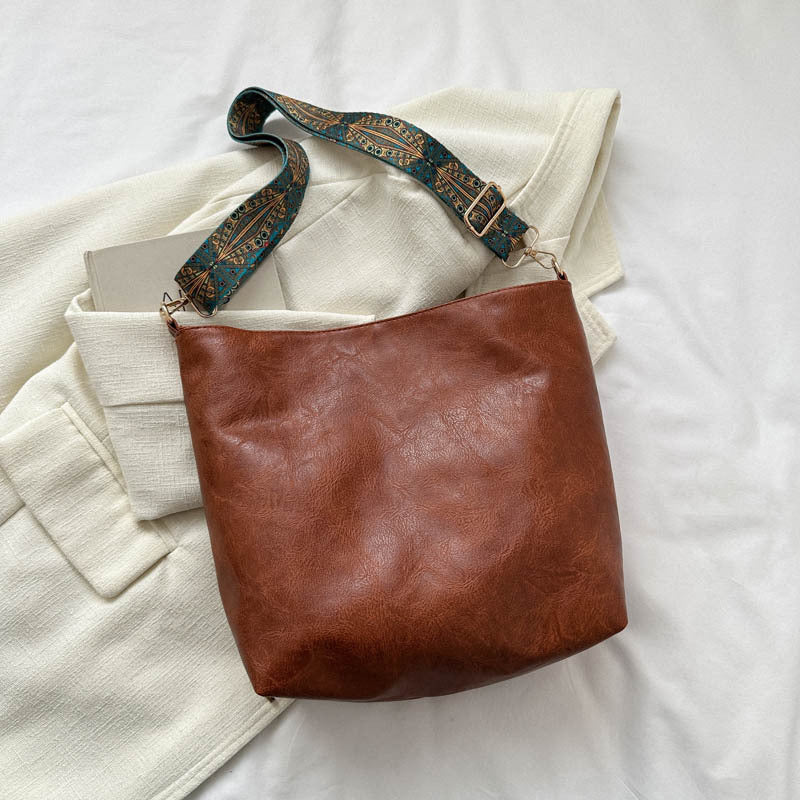 Women's Fashion Retro Soft Leather Large Capacity Tote Bags
