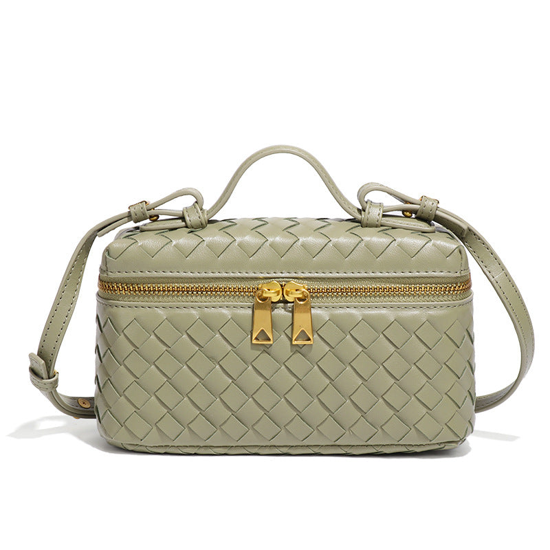 Slouchy Hand-woven Fashion Box Portable Lunch Crossbody Bags
