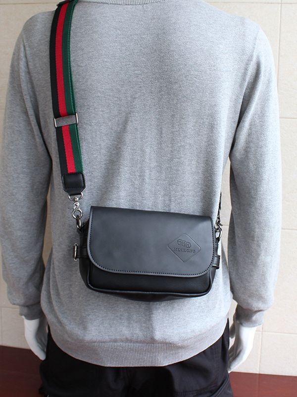 Men's Fashion Street Trendy Korean Style Green Men's Messenger Bags