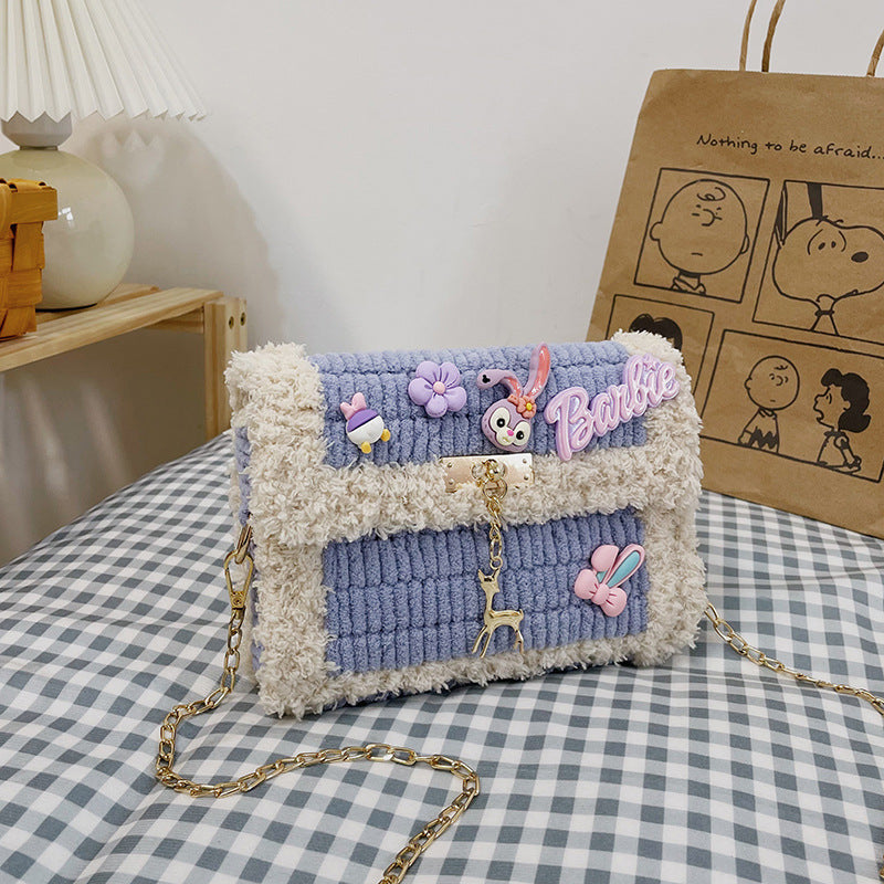 Hand-woven Cartoon Homemade Material For Free Crossbody Bags