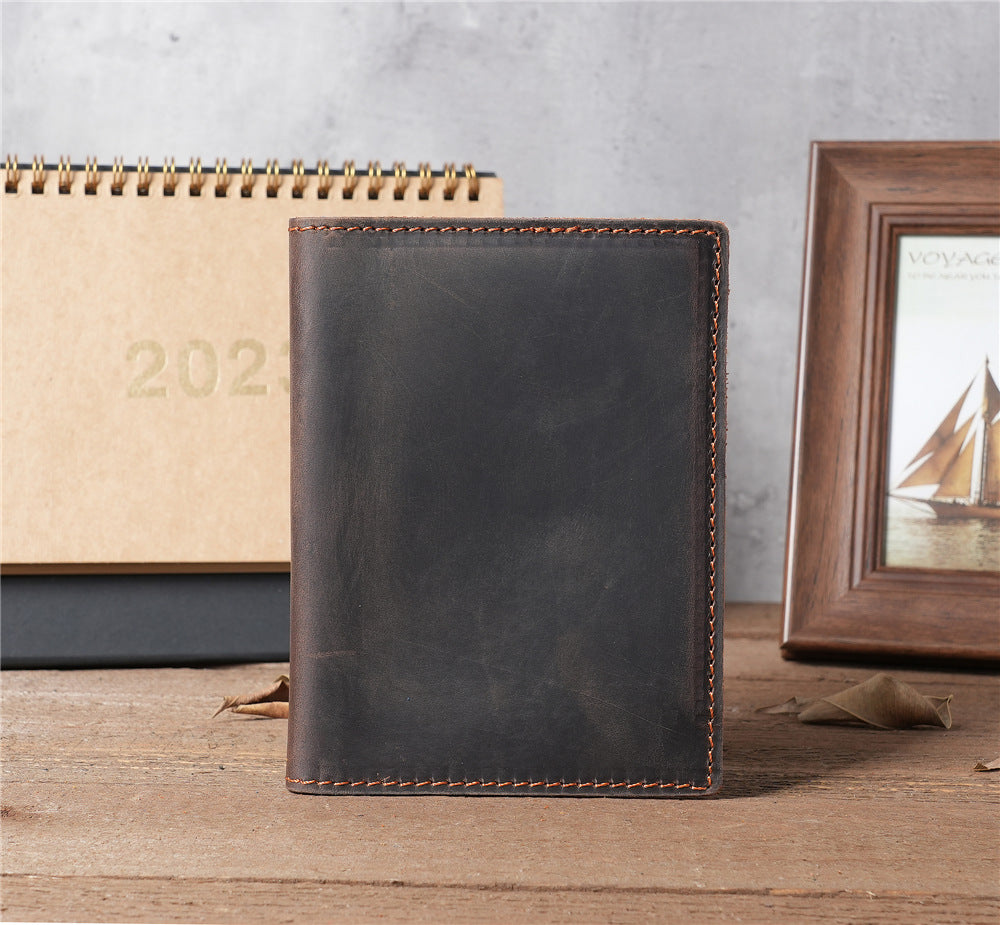 Women's & Men's Leather Crazy Horse Passport Pass Document Id Package