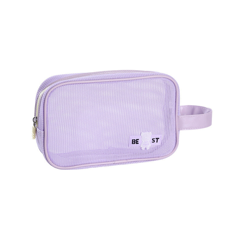 Holiday Grid Portable Toiletry Beach Storage Large Cosmetic Bags