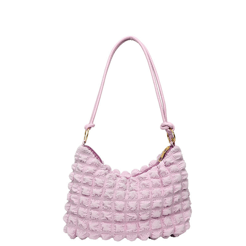 Women's Gentle Elegant Pleated Underarm Fashionable Puff Armpit Bags