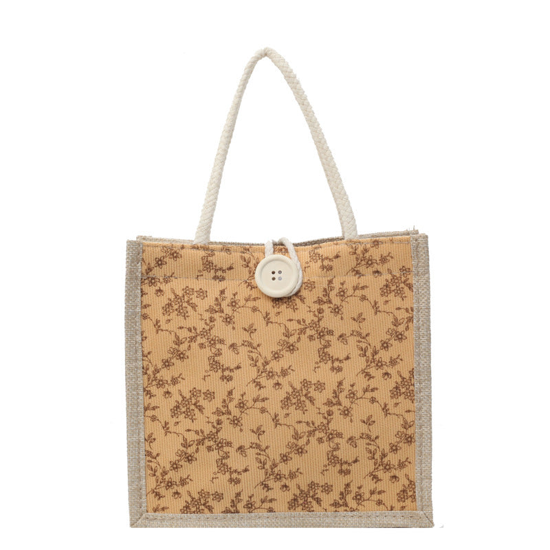 Summer French Floral Hand Lunch Box Shoulder Bags