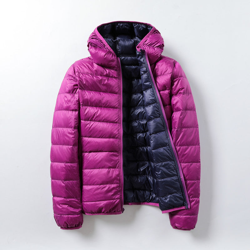 Women's Double-sided Wear Down Thin Lightweight Type Jackets