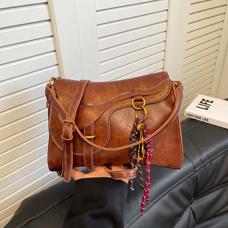 Design Female Winter Versatile Distressed Commuter Crossbody Bags