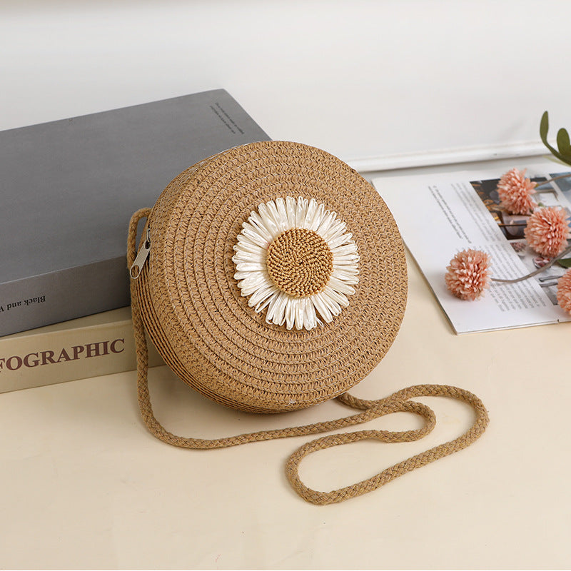 Raffia Woven Mobile Female Summer Beach Crossbody Bags