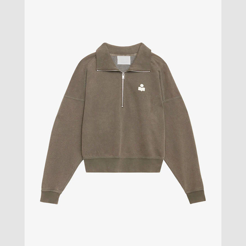 Women's Winter Classic Flocking Dyed Washed Fried Sweaters