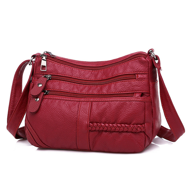 Women's Large Capacity Soft Leather Mother Crossbody Bags