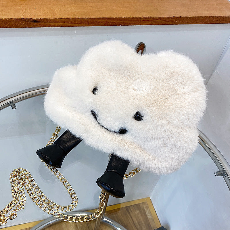 Women's Cloud Fur Niche Korean Style One Crossbody Bags
