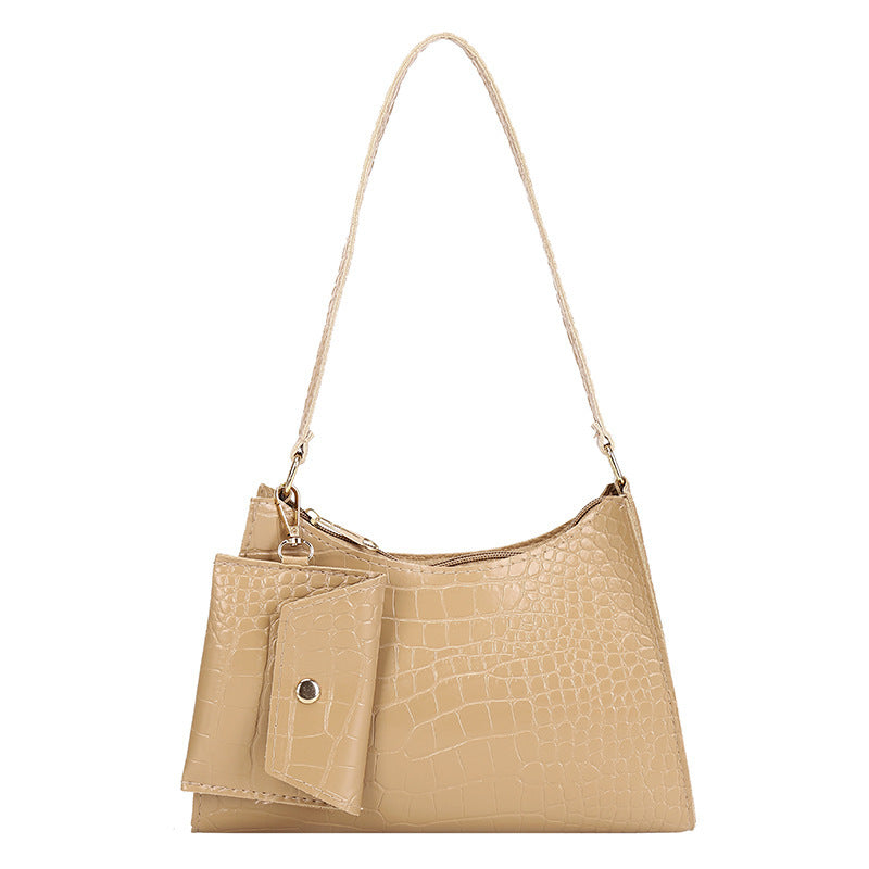 Women's Fashion Stone Pattern Underarm Simple Mobile Armpit Bags