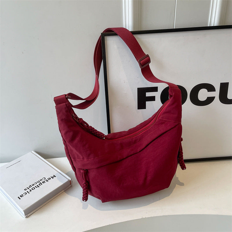 Women's Spring Nylon Pleated Dumpling Lightweight With The Crossbody Bags