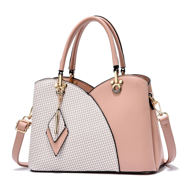 Fashion Plaid Large Capacity Color Matching Shoulder Bags