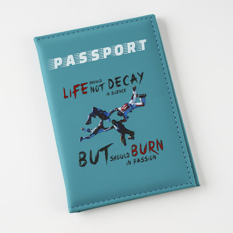 Blood Color Printing Passport Cover Position Ticket Card Holder
