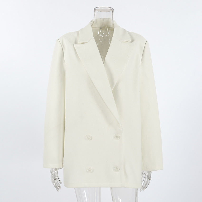 Women's Casual White Small High-grade Beige Niche Suits
