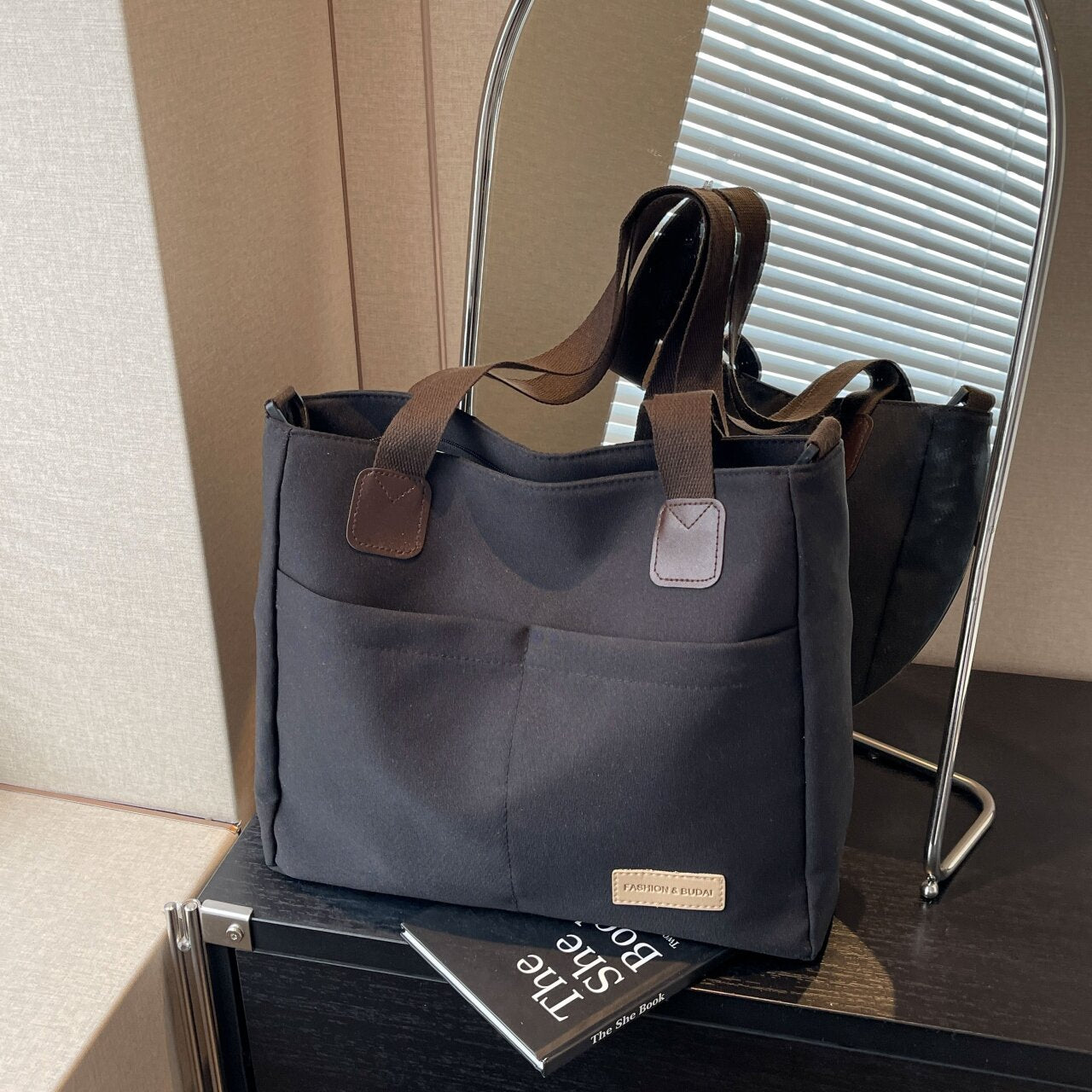 Women's Canvas Simple Portable Class Commuter Shoulder Bags
