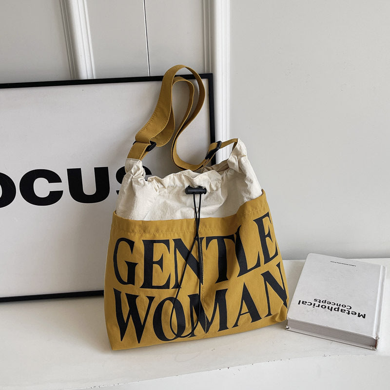 Unique Slouchy Letter Printing Simple Fashion Shoulder Bags