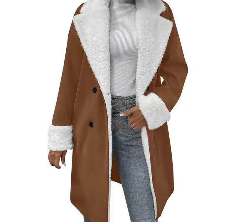Women's Winter Temperament Leisure Commuter Woolen For Coats