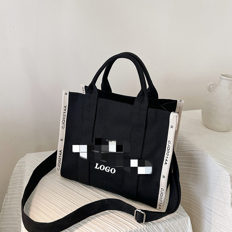 Women's Fashion Canvas Shopping Large Capacity Portable Handbags