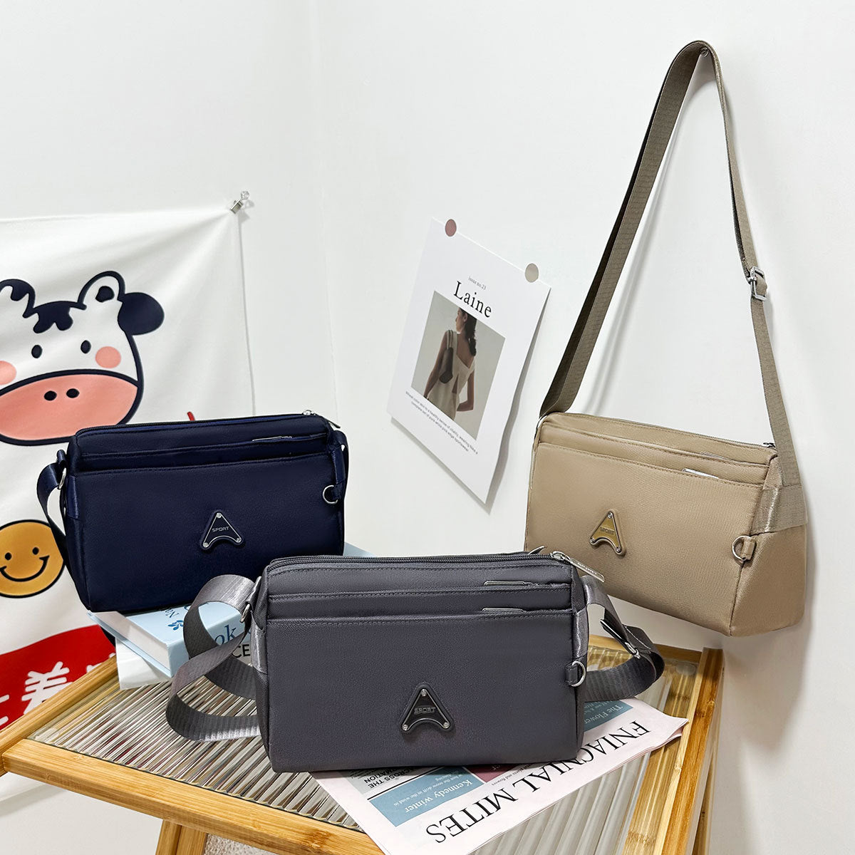 Women's Korean Style Commuter Oxford Cloth Leisure Crossbody Bags