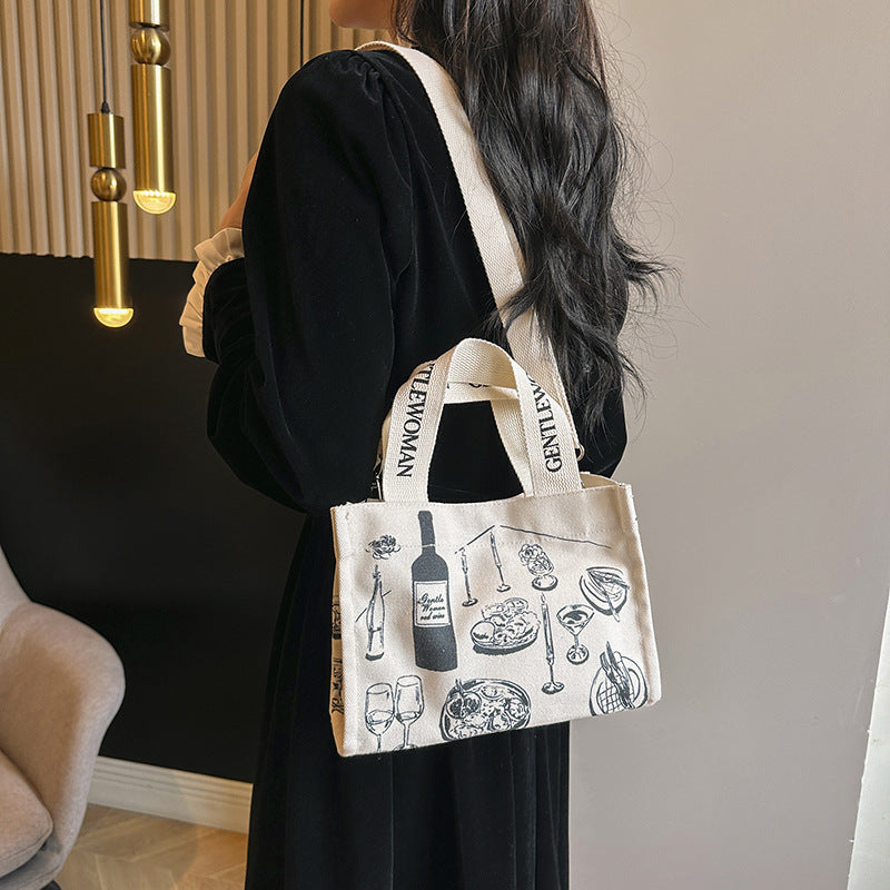 Classy Glamorous Letter Commuter Fashion Canvas Shoulder Bags