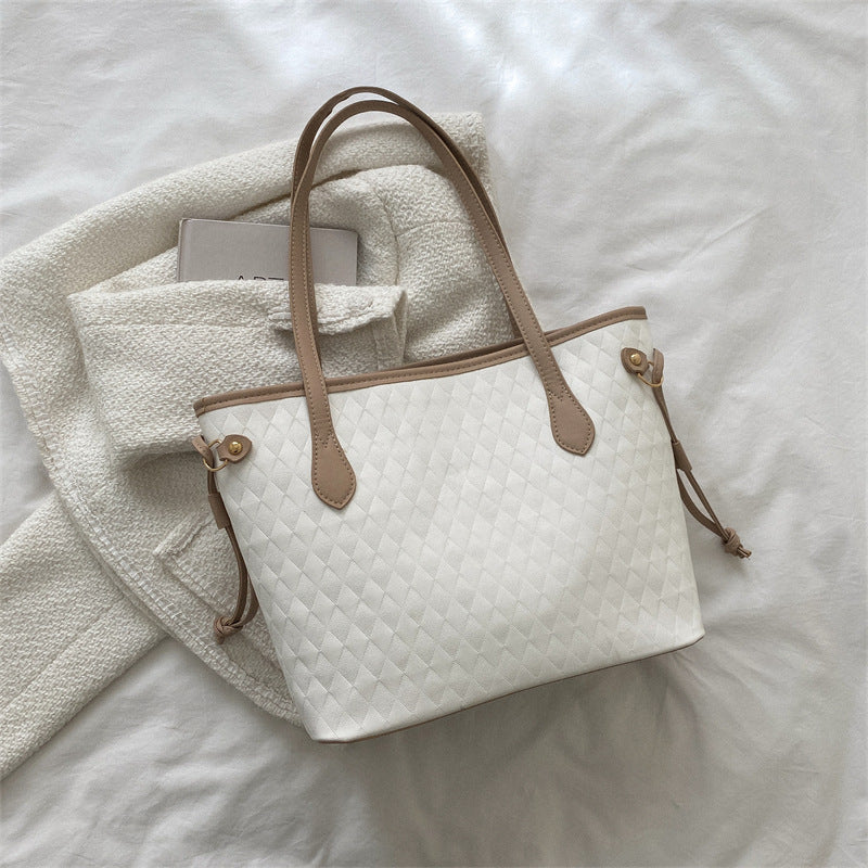 Women's Korean Style Commute Minimalist Retro Solid Shoulder Bags