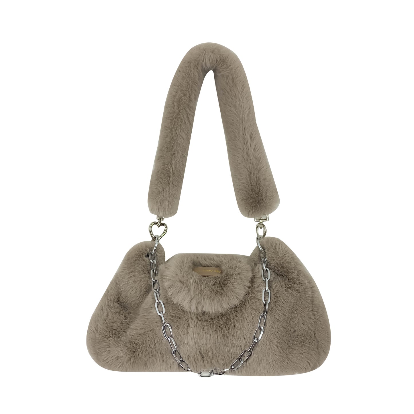 Women's Portable Plush High-grade Korean Style Chain Shoulder Bags