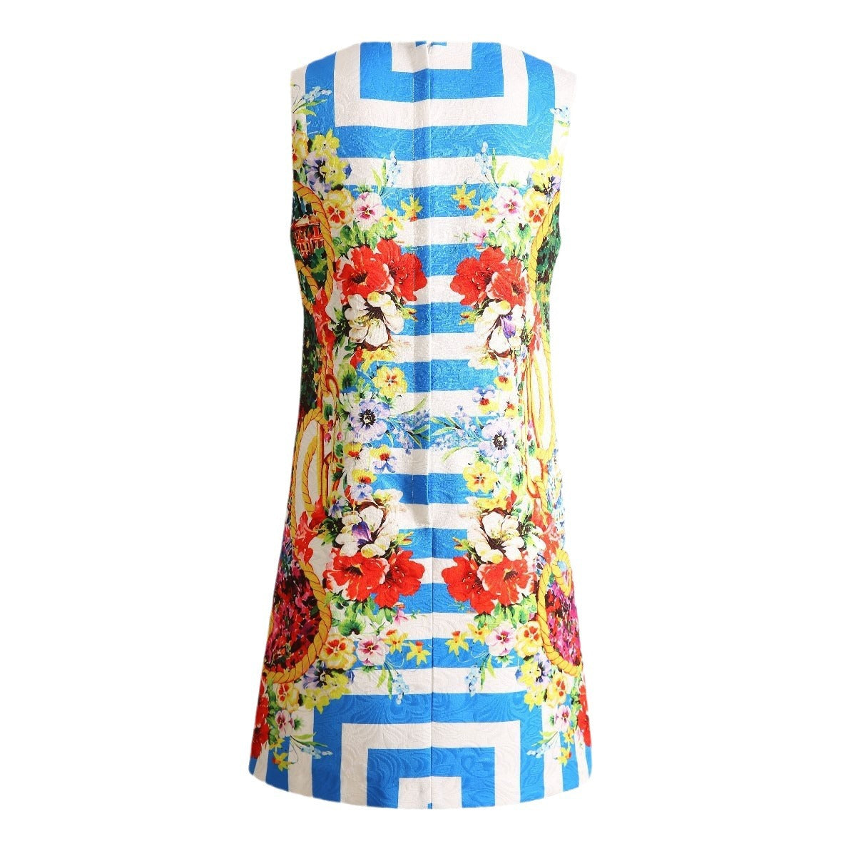 Women's Fruit Round Neck Positioning Printing Landscape Dresses