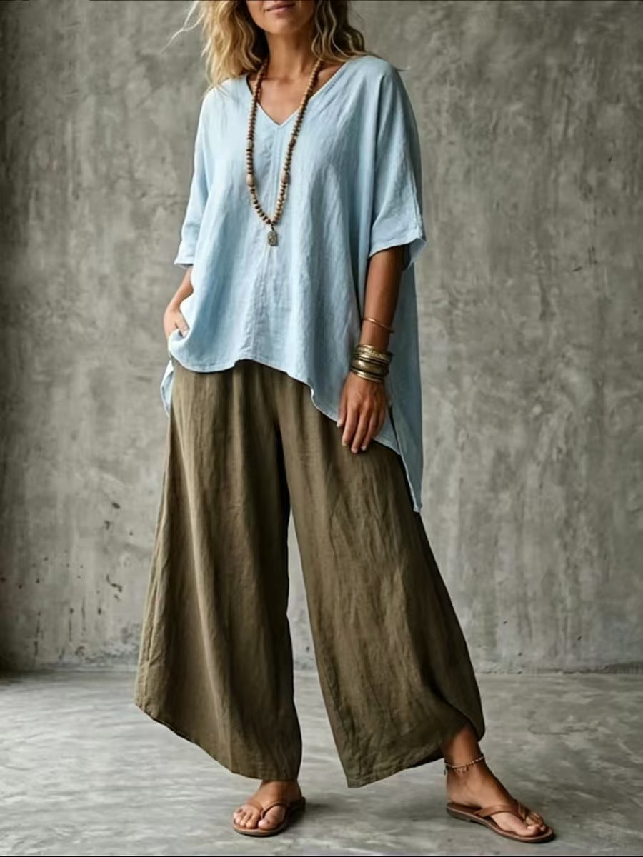 Women's Summer Artistic Casual Loose Holiday Women's T-shirt