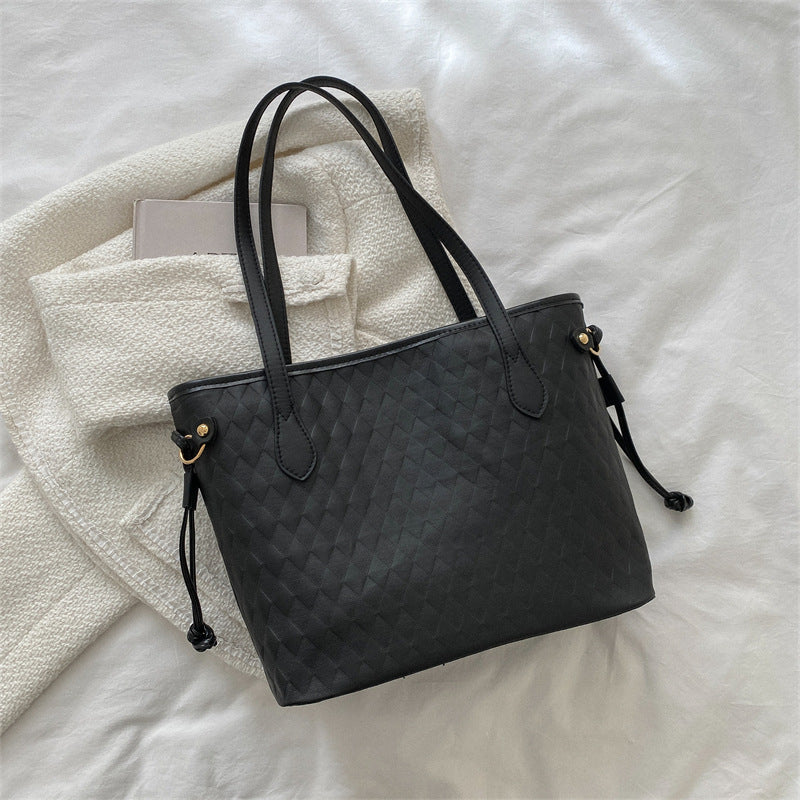 Women's Korean Style Commute Minimalist Retro Solid Shoulder Bags