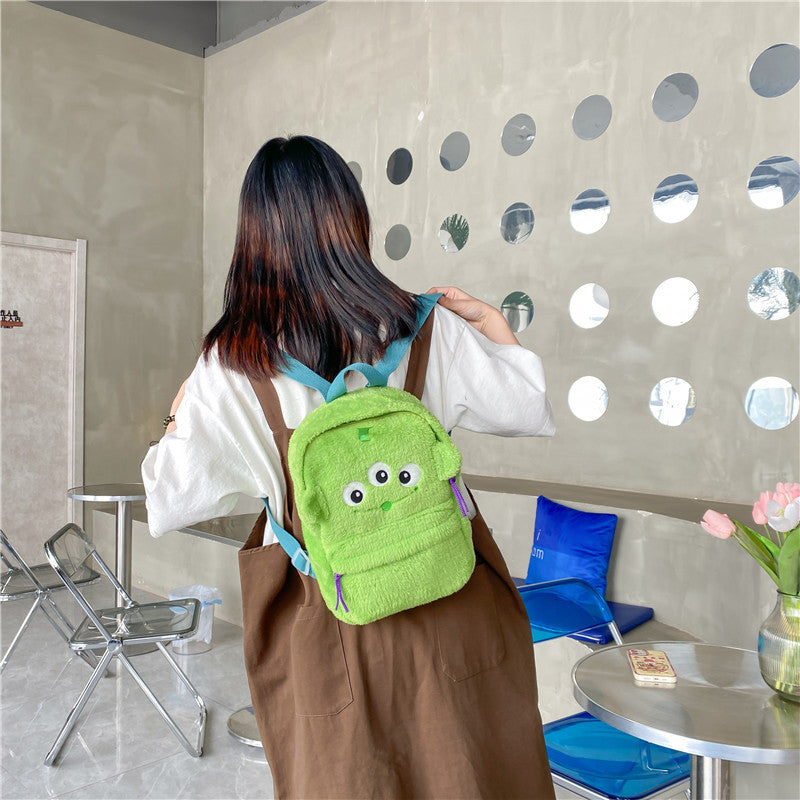 Style Furry Heart Large Capacity Cartoon Backpacks