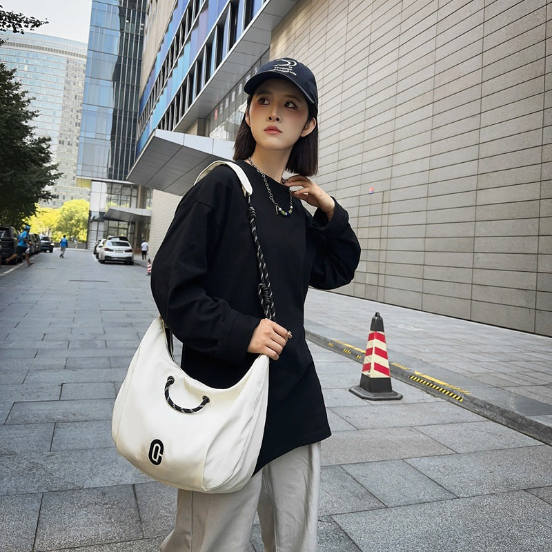 Women's & Men's & Personality Nylon Dumpling Large Capacity Canvas Shoulder Bags