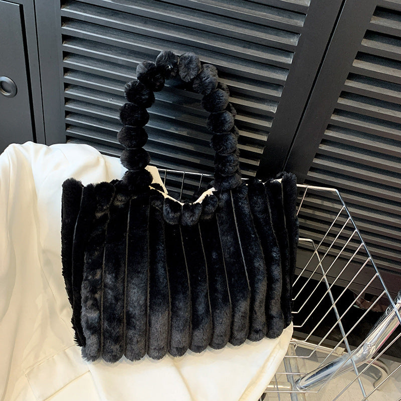 Large Capacity Totes Korean Style Solid Shoulder Bags