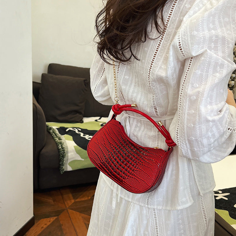 Women's Summer Niche Design Leisure Commute Moon Shoulder Bags