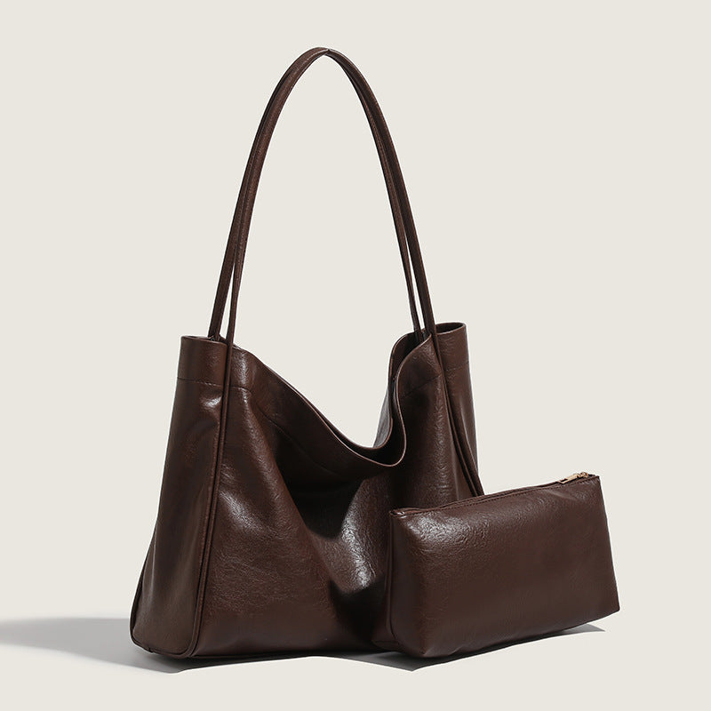 Women's Retro Style Commute Shopping High Texture Tote Bags