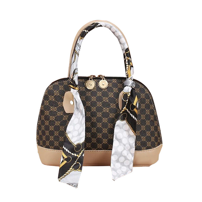 Women's Fashion Printed Portable Shell Silk Scarf Bags