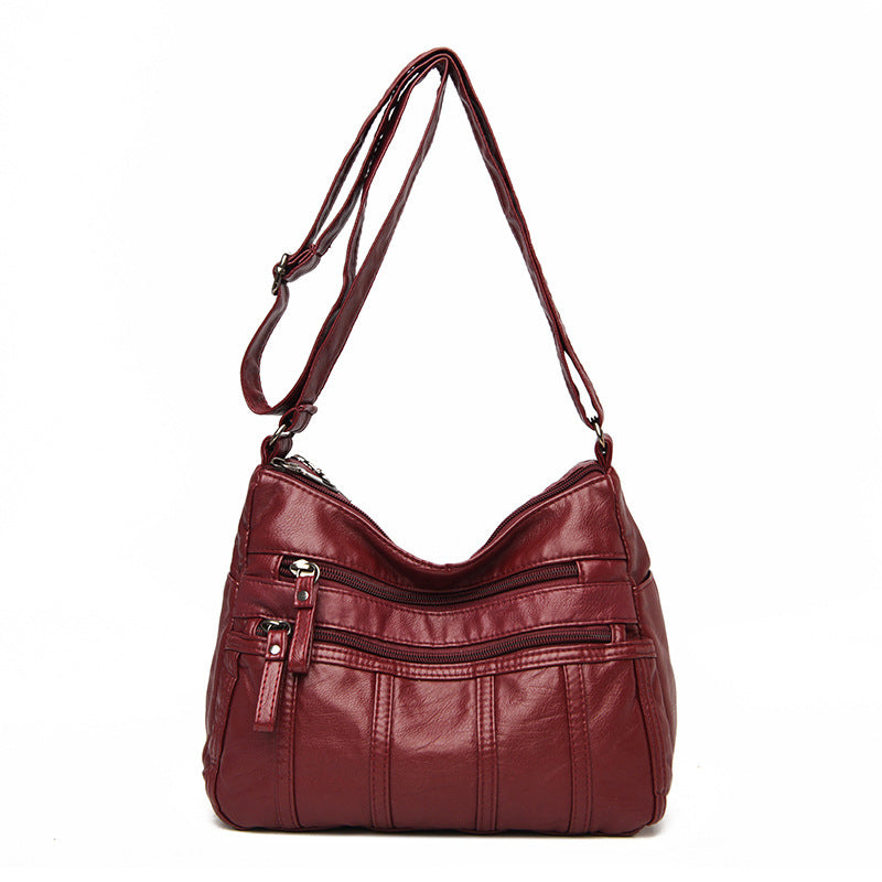 Women's Fashion Soft Washed Mother Lightweight Trendy Men's Messenger Bags